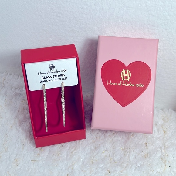 House of Harlow 1960 Gold Plated Earrings for Women’s Hoop Earring Minimalist - Picture 1 of 6